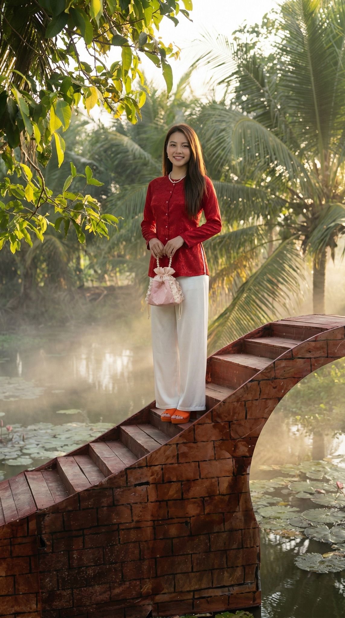 Check-in cầu vòm gạch cổ điển
