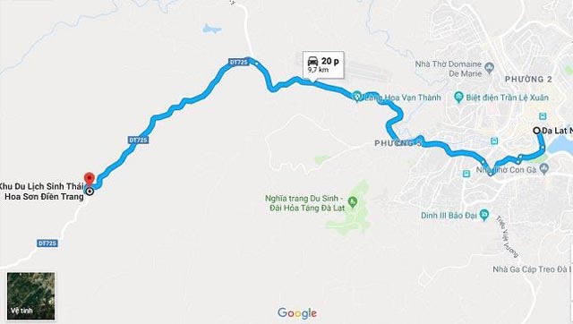 Cách đi đến Hoa Sơn Điền Trang