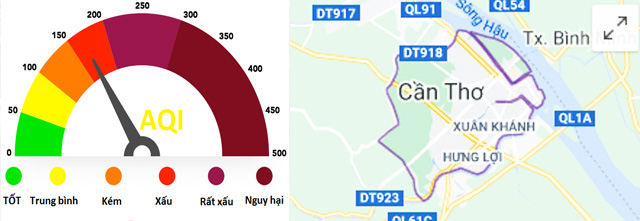 Chất lượng không khí chỉ số Aqi tại Cần Thơ Chất lượng không khí chỉ số Aqi tại Cần Thơ