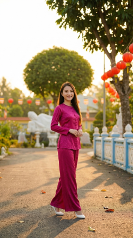 Chụp ảnh giờ vàng hoàng hôn tại chùa Huỳnh Đạo