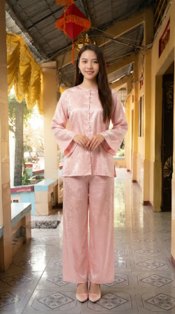 Trang phục đi chùa lá sen đồng tháp