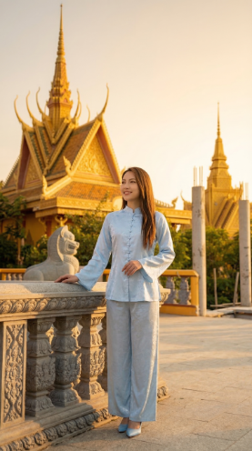 Bên hông lan can chạm khắc tinh xảo