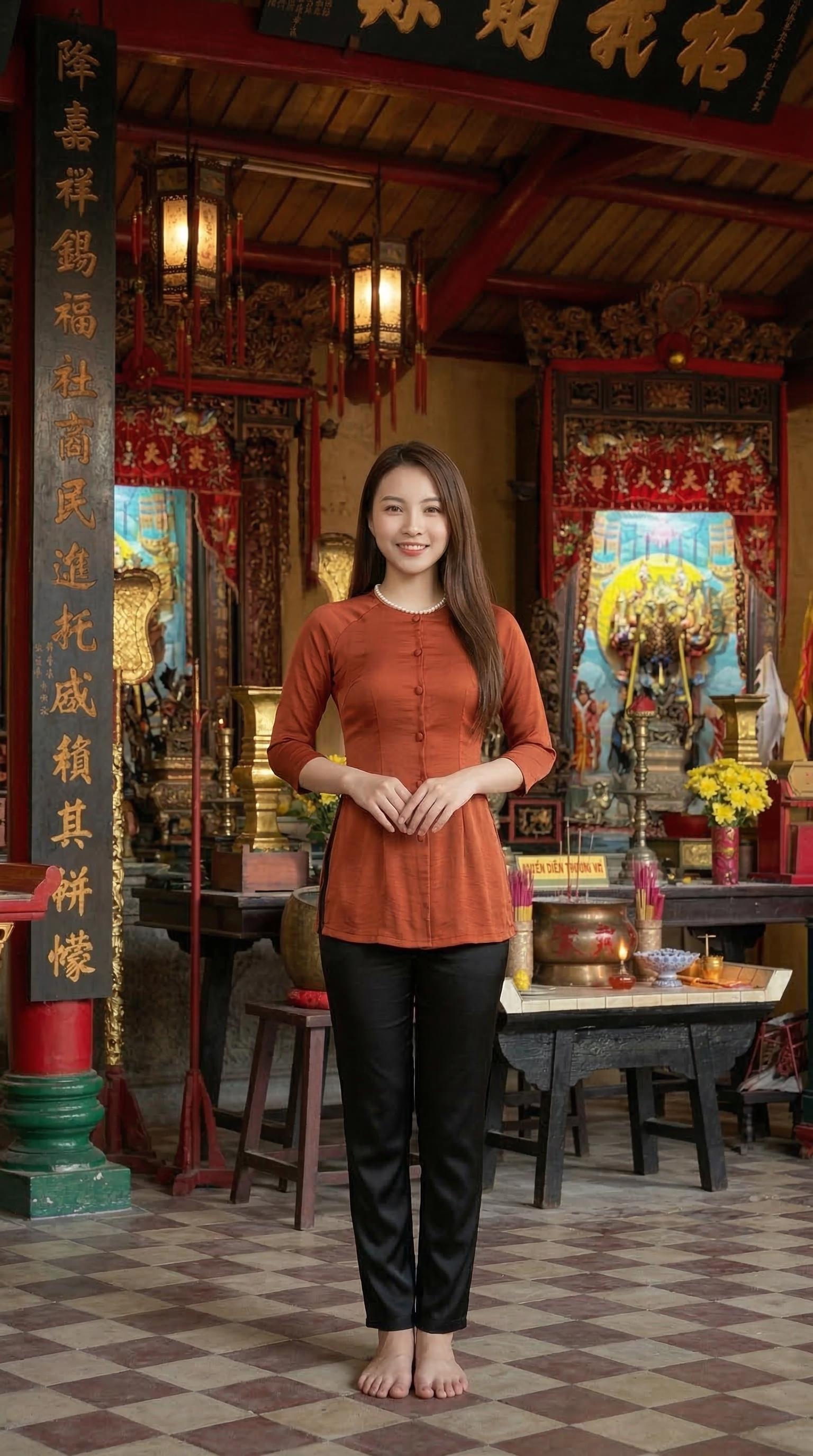 Nụ cười dịu dàng bên các bàn thờ nhiều màu sắc