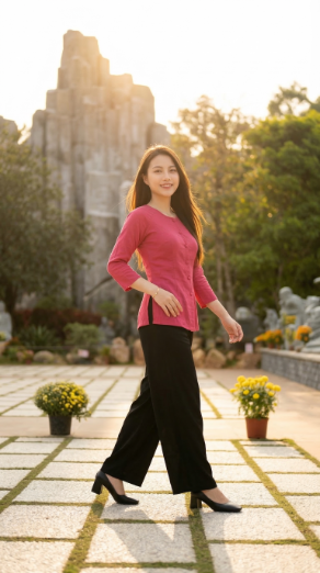 Bước đi tự tin trên khoảng sân ngập nắng