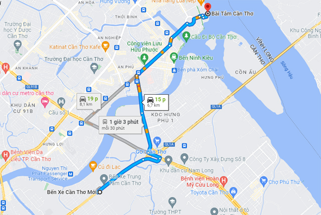 Đường đi bãi biển nhân tạo Cần Thơ