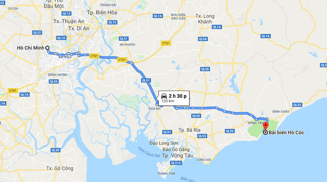 Cách đi đến Hồ Cốc