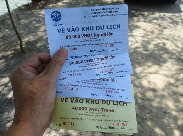 Giá vé Khu Du Lịch Thủy Châu