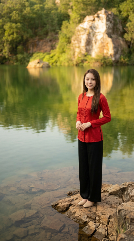 Cảnh mặt hồ Tà Pạ An Giang trong vắt nhìn thấy đáy