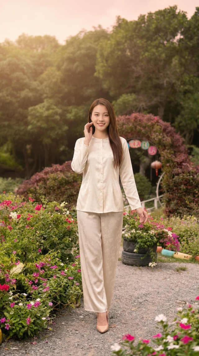 Chụp ảnh với vòm cổng hoa tại Tức Dụp