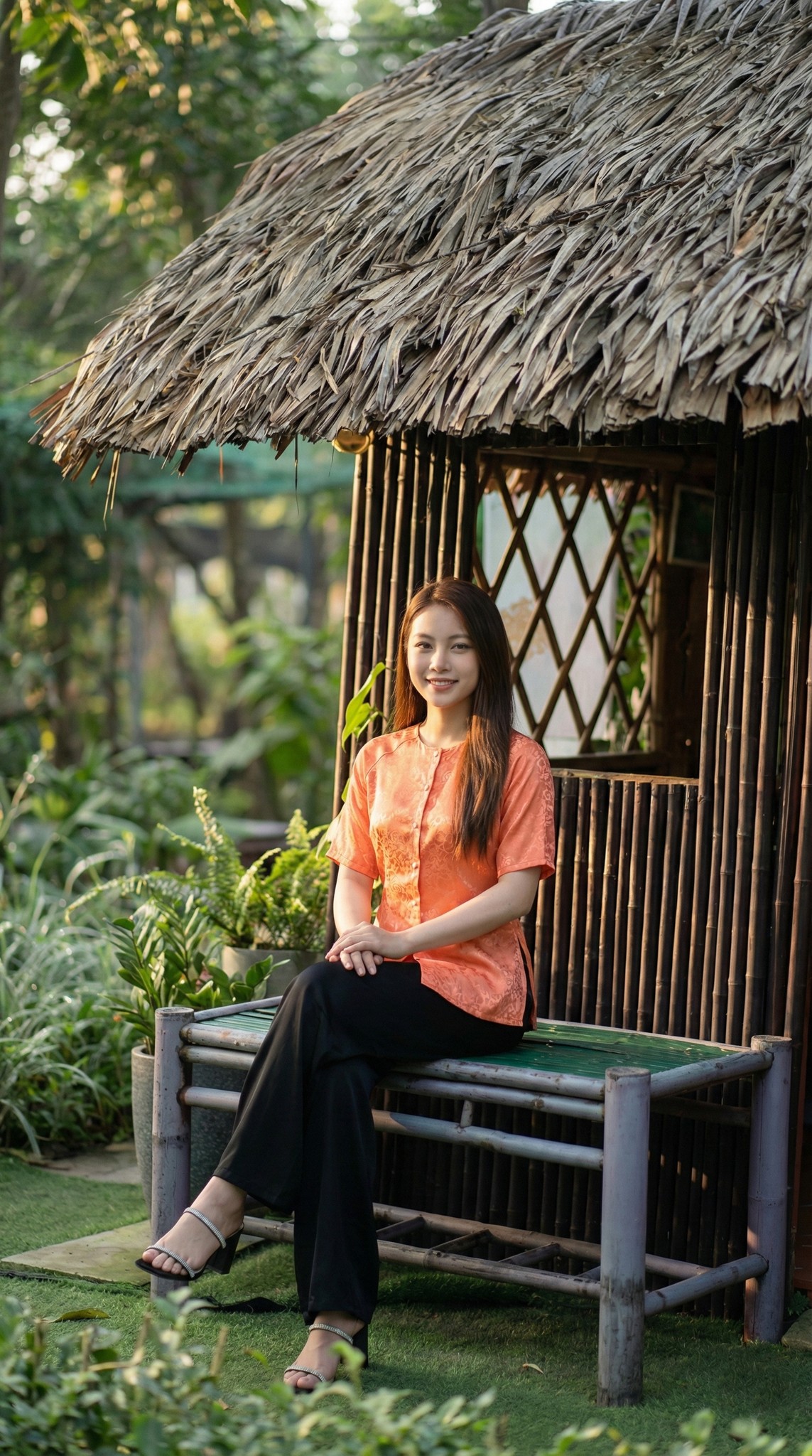Nụ cười tỏa nắng bên mái lá quê hương