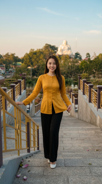 Tượng Phật Di Lặc nhìn từ xa