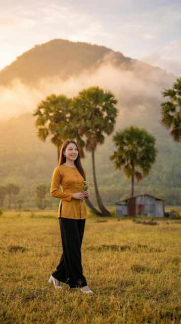Cánh đồng dưới chân núi