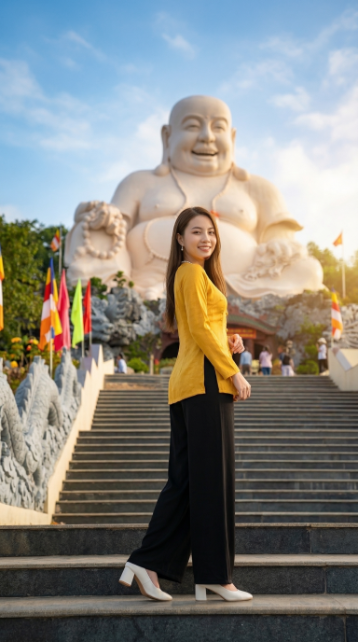 Cận cảnh Tượng Phật Di Lặc Núi Cấm