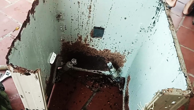 Làm đồng (vỏ) máy giặt sử dụng lâu bị mục nát