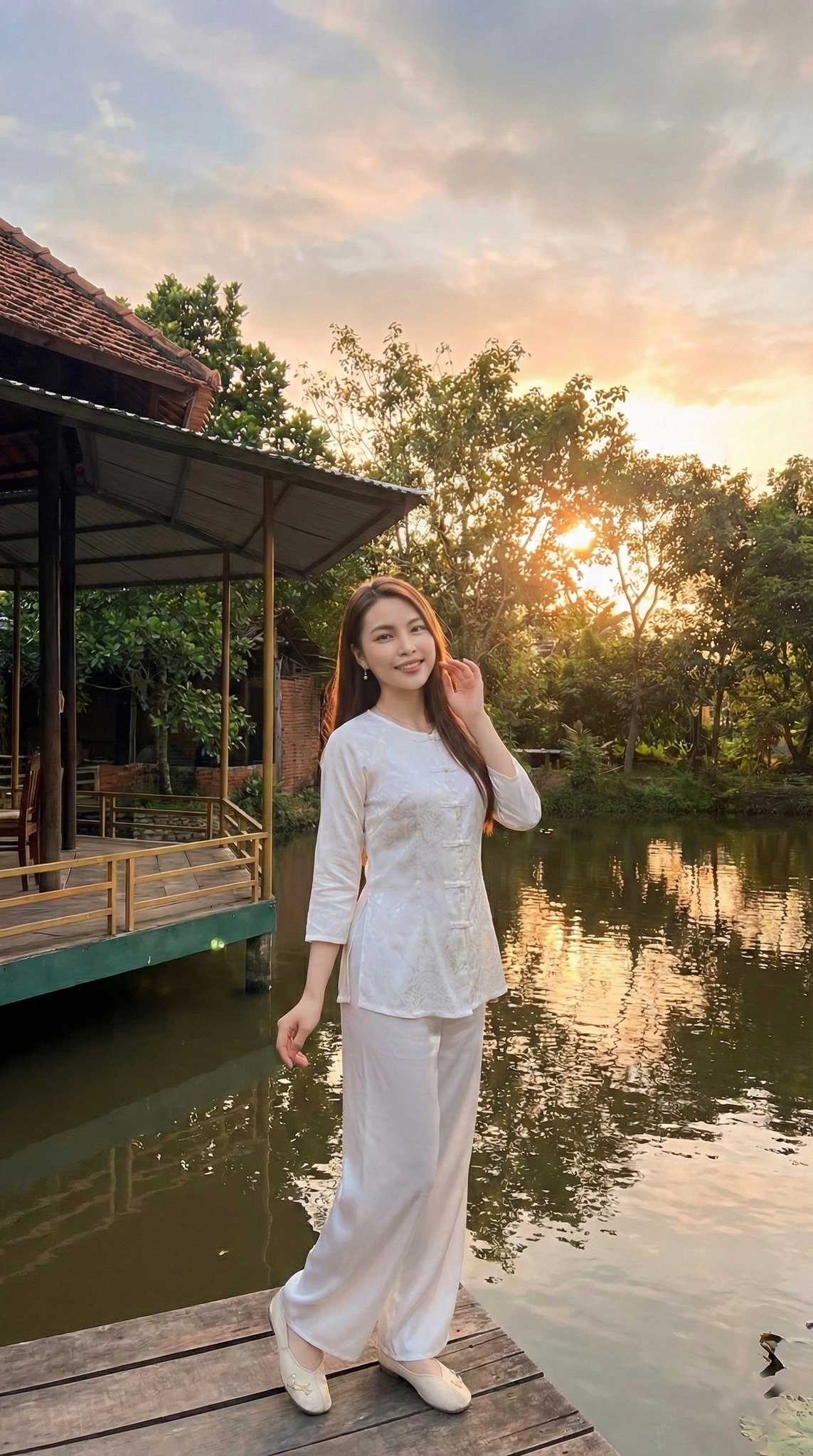 Hoàng hôn tại Lung Cột Cầu