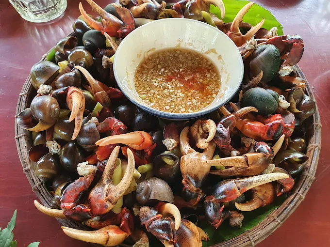 Ốc luộc mắm gừng