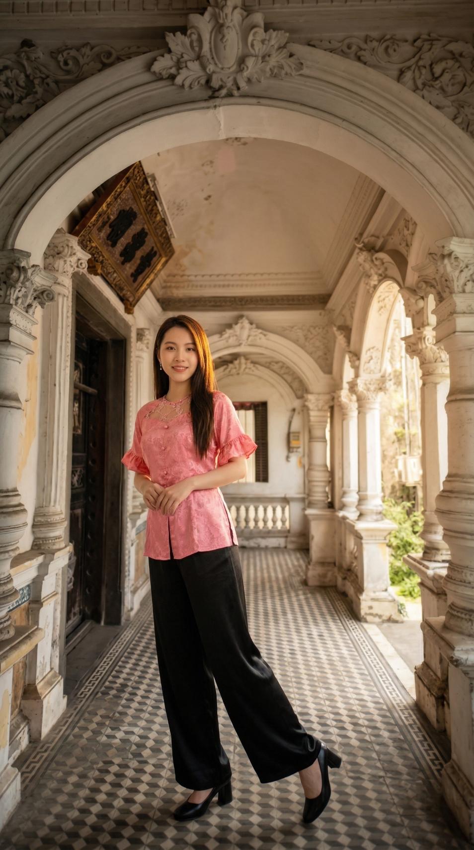 Nhà cổ Huỳnh Thủy Lê Đồng Tháp: Dãy hành lang Pháp