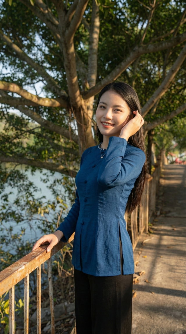 Con đường dạo bộ ven hồ dưới bóng cây