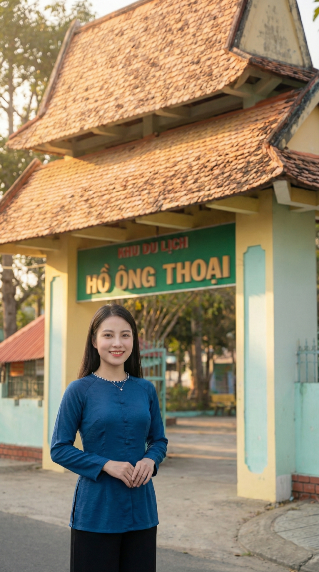 Cổng chào Khu du lịch Hồ Ông Thoại Núi Sập An Giang