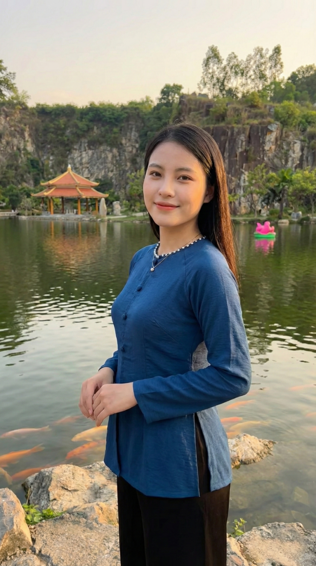 Ngắm cá Koi tại hồ Ông Thoại