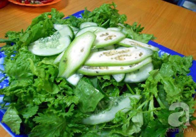 rau ăn kèm gỏi cá