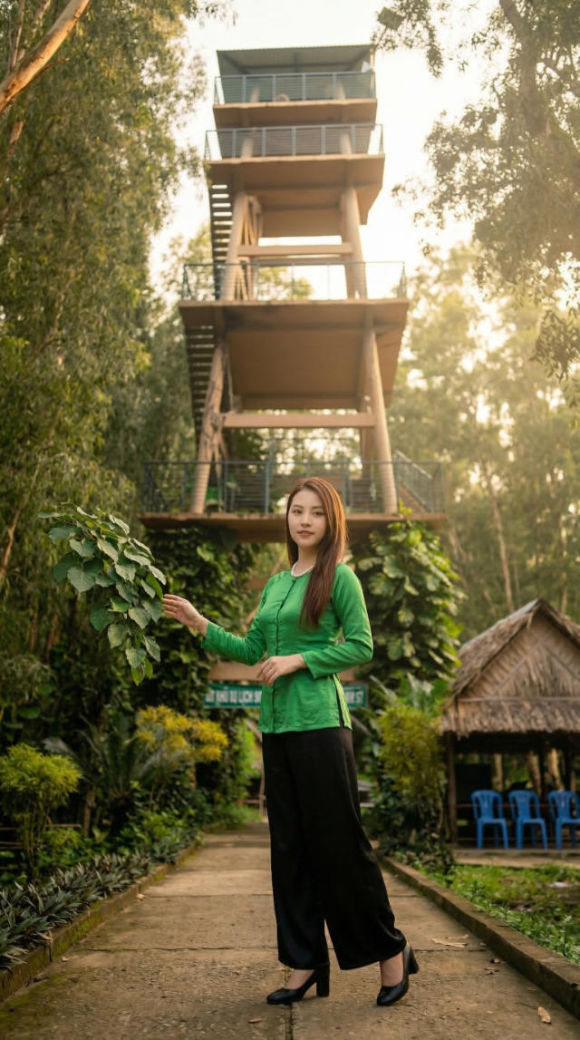 Tháp quan sát Rừng tràm Trà Sư