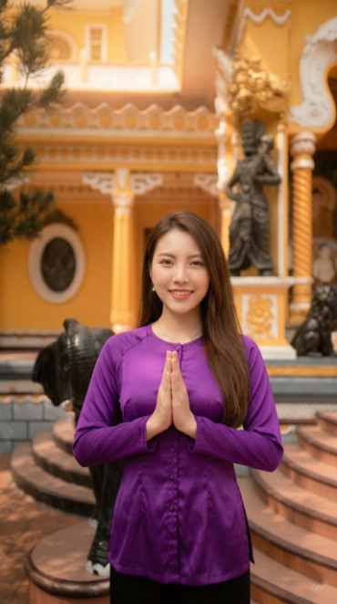 Ảnh cận chân dung chắp tay