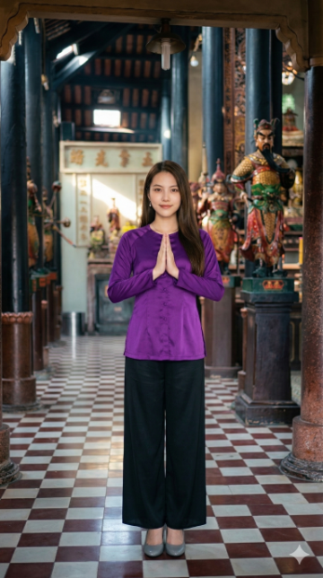 Hành lang cột gỗ đen
