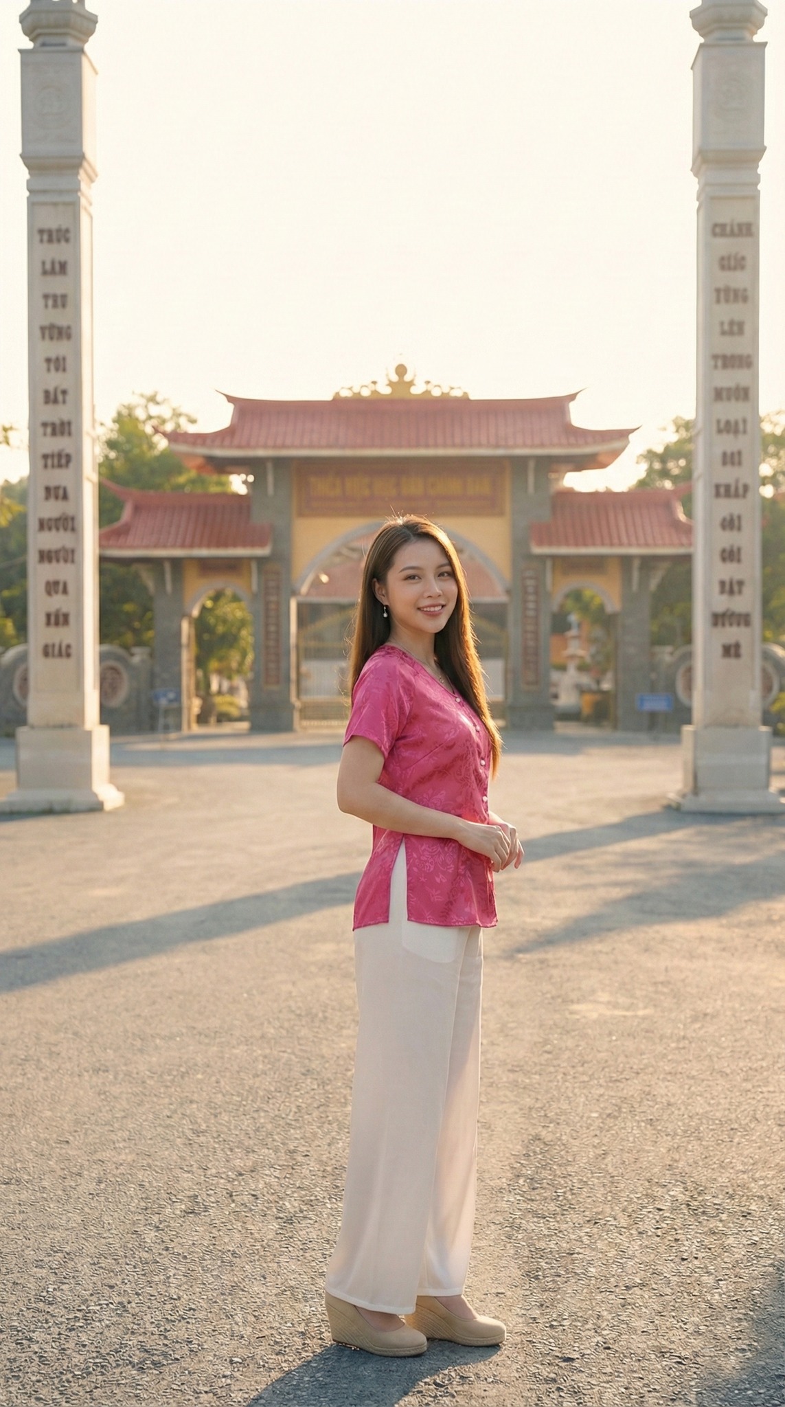 Cổng tam quan uy nghi đón chào du khách