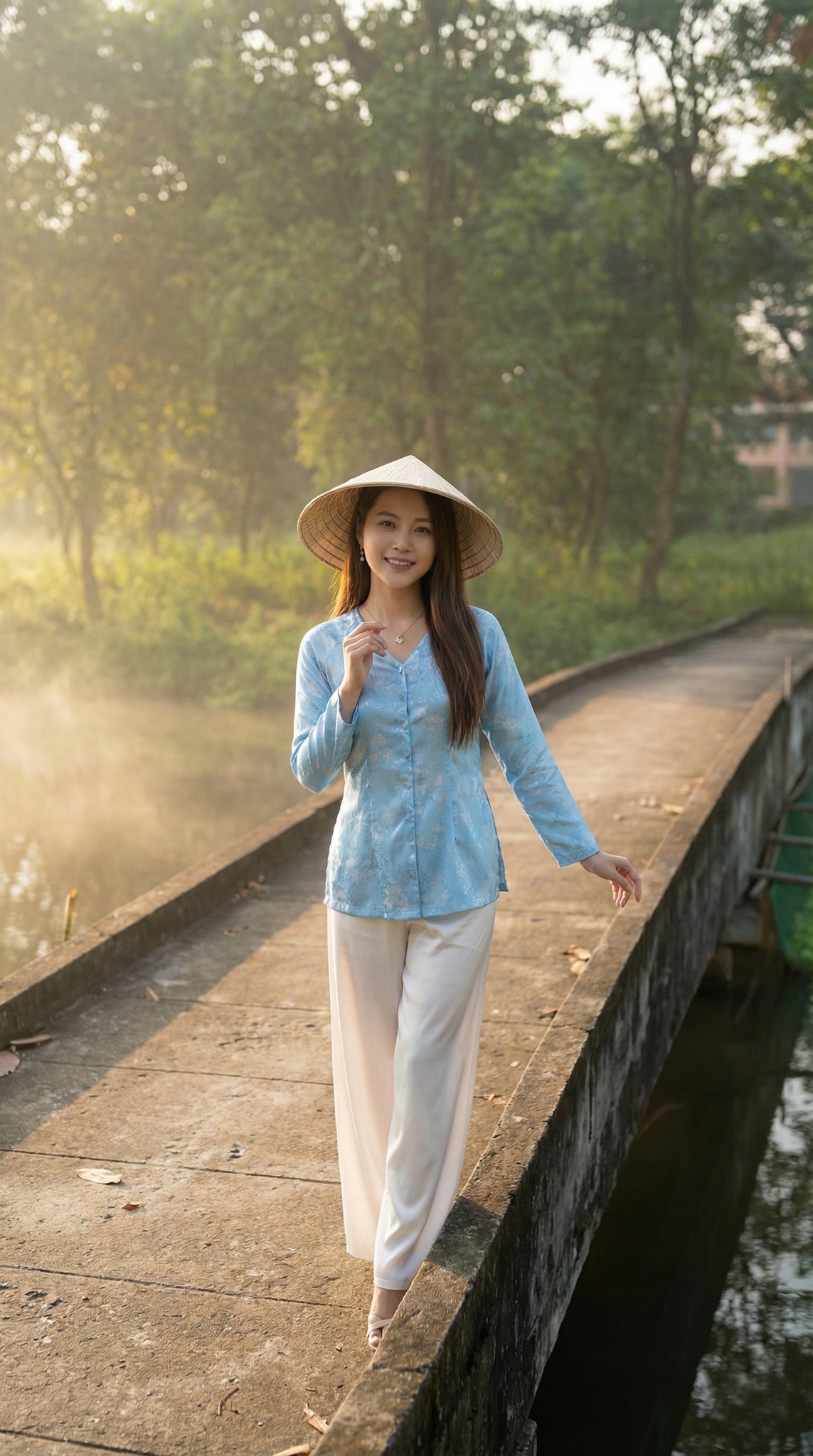 Dạo bước trên cầu xi măng mộc mạc