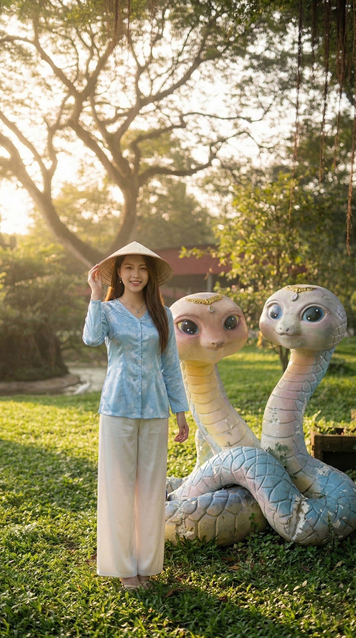 Tượng rắn hoạt hình dễ thương