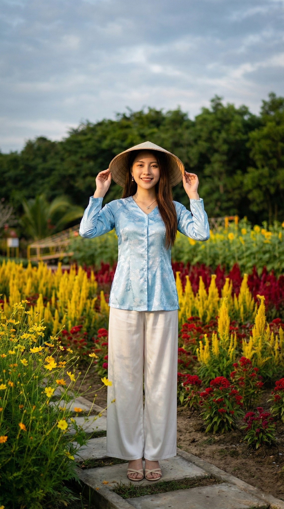 Vườn hoa rực rỡ sắc màu