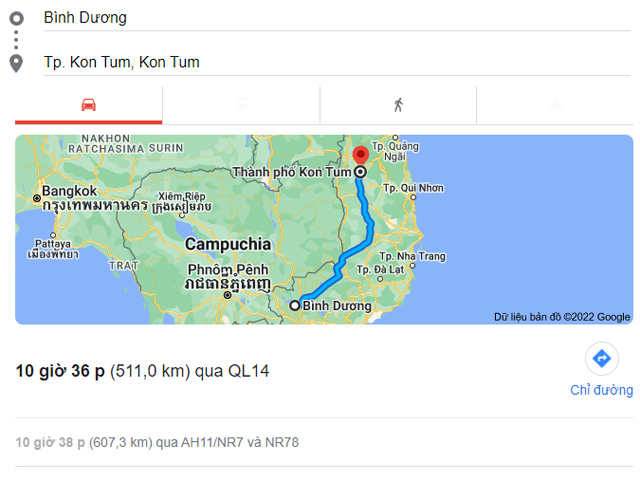 Từ Bình Dương đi Đồng Hới Quảng Bình bao nhiêu km