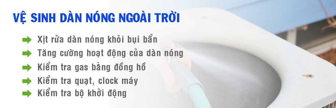 Vệ sinh dàn nóng ngoài trời