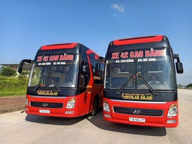 Xe 42 từ Cao Bằng đi Hà Nội (Mỹ Đình, Giáp Bát, Gia Lâm)