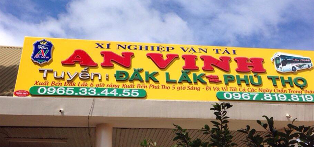 Xe An Vinh Đắk Lắk đi Phú Thọ (Việt Trì, Cẩm Khê, Thanh Sơn, Yên Lập)