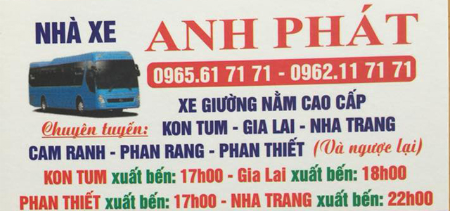 Xe Anh Phát Kon Tum - Ninh Thuận