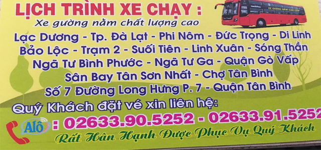 Xe Anh Tuyên Sài Gòn đi Đà Lạt