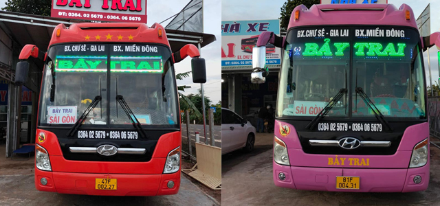 Xe Bảy Trai từ Gia Lai đi Sài Gòn (bến xe Miền Đông, An Sương, Ngã Tư Ga, Suối Tiên)