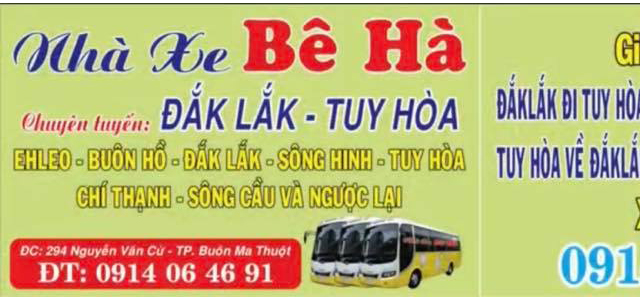 Xe Bê Hà Đắk Lắk đi Phú Yên