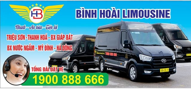 Xe Bình Hoài Limousine từ Thanh Hóa đi Hà Nội (Hoàng Mai, Long Biên, Gia Lâm, Mỹ Đình, Nội Bài)