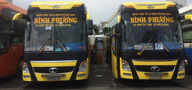 Xe Bình Phương từ Sài Gòn TPHCM đi Nam Tuy Hòa Phú Yên