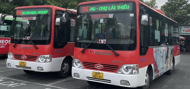 Xe buýt Phương Trinh 04 Bình Dương đi Sài Gòn (bến xe Miền Đông)