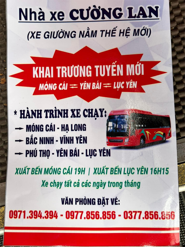 Xe Cường Lan từ Quảng Ninh đi Lục Yên Yên Bái