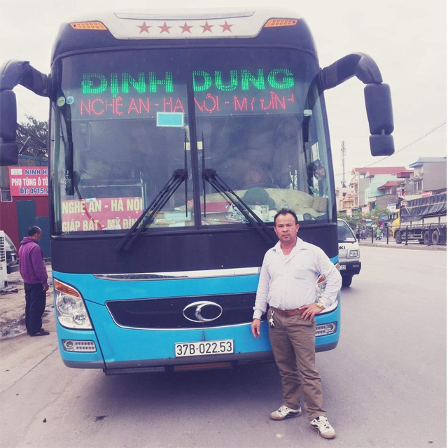 Xe Định Dung từ Hà Nội đi Nghệ An (Tiến Thành, Mã Thành, Lăng Thành, Hậu Thành, Phúc Thành, Yên Thành)