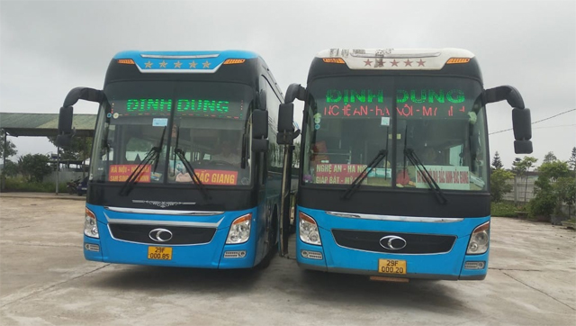 Xe Định Dung từ Nghệ An đi Hà Nội (Giáp Bát, Mỹ Đình, Nước Ngầm)