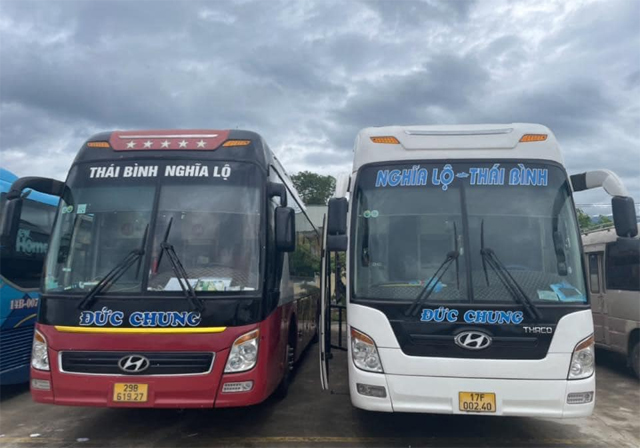 Xe Đức Chung từ Thái Bình đi Yên Bái (Tú Lệ, Nậm Búng, Nghĩa Lộ, Văn Chấn)