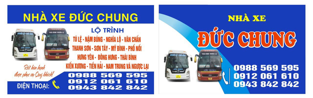 Xe Đức Chung từ Yên Bái đi Thái Bình (Kiến Xương, Tiền Hải, Nam Trung)