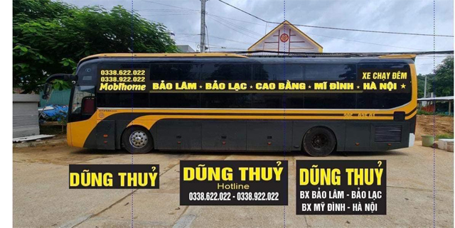 Xe Dũng Thủy từ Hà Nội đi Cao Bằng (Bảo Lâm, Bảo Lạc, Tĩnh Túc, Nguyên Bình)