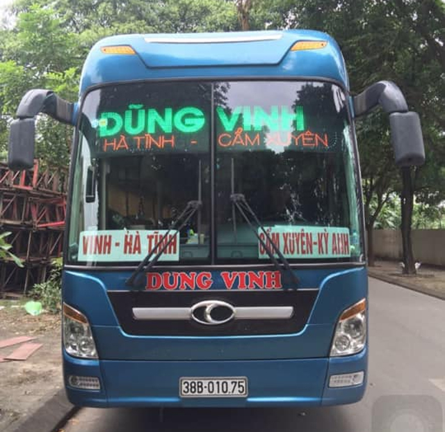 Xe Dũng Vinh từ Hà Nội đi Hà Tĩnh (Cẩm Xuyên, Kỳ Anh)